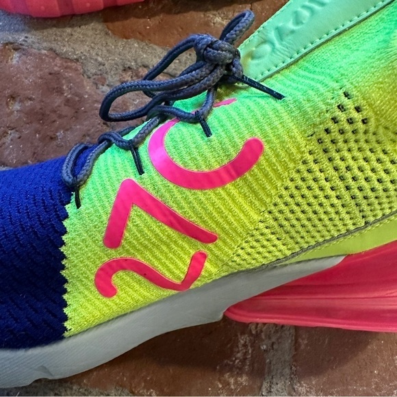 Nike Air Max 270 Flyknit Regency Purple/Grey/Volt Men’s Size 13 - Picture 10 of 15